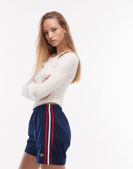 adidas Originals adidas Originals Firebird shorts in navy with red detailing