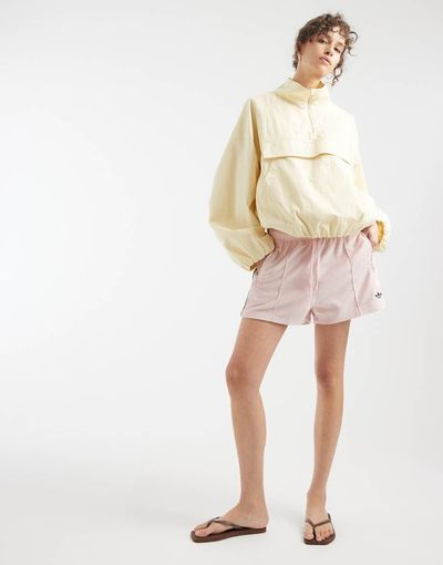adidas Originals adidas Originals Firebird shorts with terrycloth detailling in light pink