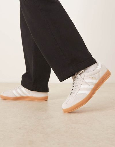 adidas Originals adidas Originals Gazelle Indoor sneakers in gray and white