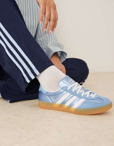 adidas Originals adidas Originals Gazelle Indoor sneakers in metallic blue