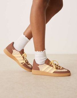 adidas Originals adidas Originals Handball Spezial sneakers in brown and orange