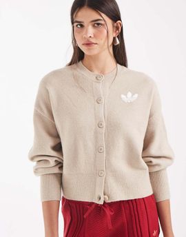 adidas Originals adidas Originals knit cardigan in beige-Green