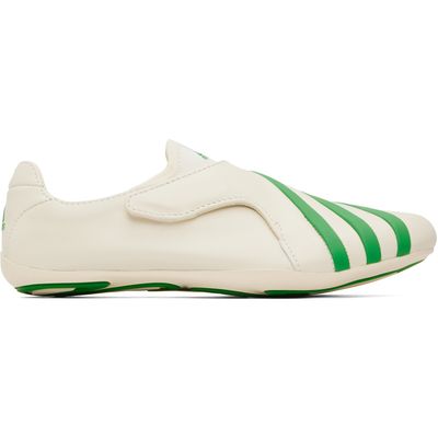 adidas Originals adidas Originals Off-White & Green Pharrell Williams Edition Virginia Vario Flat Earther Sneakers