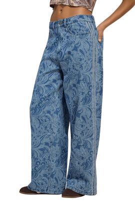 adidas Originals adidas Originals Paisley Print Straight Leg Jeans