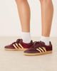 adidas Originals adidas Originals Samba OG sneakers in velvet burgundy and yellow-Red - 1