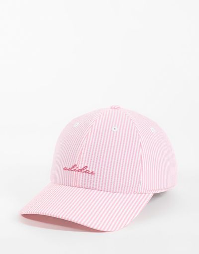 adidas Originals adidas Originals Seersucker strapback cap in pink