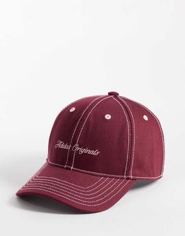 adidas Originals adidas Originals Signature Strapback cap in burgundy-Red