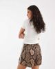 adidas Originals adidas Originals snake print satin shorts in light brown-Neutral - 4