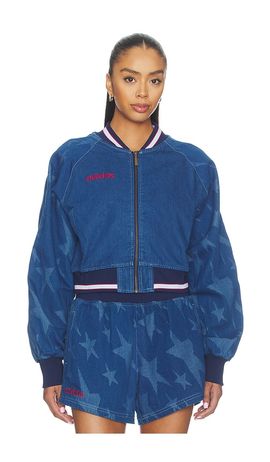 adidas Originals adidas Originals Superstar Denim Graphic Varsity Bomber Jacket