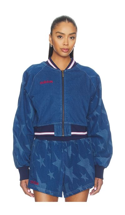 adidas Originals adidas Originals Superstar Denim Graphic Varsity Bomber Jacket
