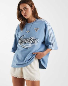 adidas Originals adidas Originals tee in blue denim