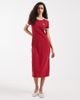 adidas Originals adidas Originals three stripe midi dress in burgundy-Red - 2