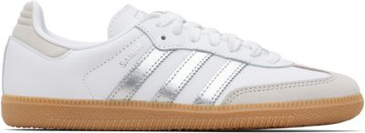adidas Originals adidas Originals White & Silver Samba OG Sneakers