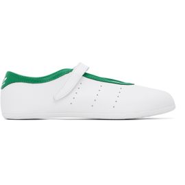 adidas Originals adidas Originals White Stan Smith Lo Ballerina Flats