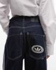 adidas Originals adidas Originals wide leg jeans in dark indigo-Blue - 4