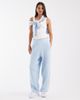 adidas Originals adidas Originals x Jennie knit cuffed track pants in soft blue - 1