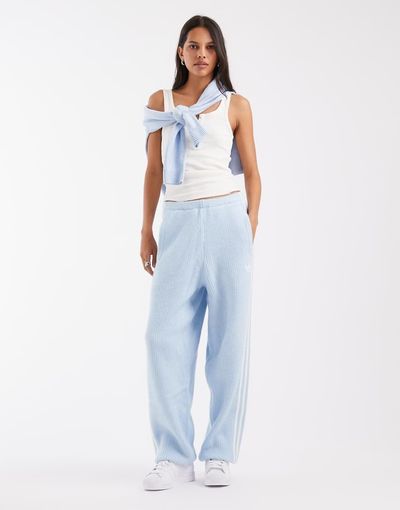 adidas Originals adidas Originals x Jennie knit cuffed track pants in soft blue
