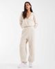 adidas Originals adidas Originals x Jennie knitted cuffed track pants in light beige-NEUTRAL - 1