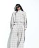 adidas Originals x ASOS adidas Originals x ASOS balloon pants in cream plaid seersucker-White - 1