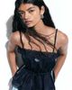 adidas Originals x ASOS adidas Originals x ASOS cami top with lace trim and cinch waist in navy - 2