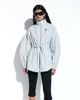 adidas Originals x ASOS adidas Originals x ASOS funnel neck shirt with volume sleeves in blue stripes - 4