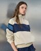 adidas Originals x ASOS adidas Originals x ASOS overhead half zip track jacket in stone and navy color block-NEUTRAL - 1