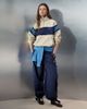 adidas Originals x ASOS adidas Originals x ASOS overhead half zip track jacket in stone and navy color block-NEUTRAL - 3