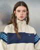 adidas Originals x ASOS adidas Originals x ASOS overhead half zip track jacket in stone and navy color block-NEUTRAL - 4