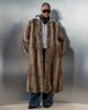 adidas Originals x ASOS adidas Originals x ASOS oversized faux fur coat in brown with jersey hood detail - 2