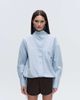 adidas Originals x ASOS adidas Originals x ASOS oversized funnel neck shirt in blue - 3