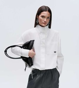 adidas Originals x ASOS adidas Originals x ASOS oversized funnel neck shirt in white