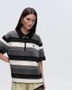 adidas Originals x ASOS adidas Originals x ASOS oversized knit polo shirt in khaki stripe-Green - 1