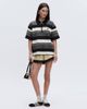 adidas Originals x ASOS adidas Originals x ASOS oversized knit polo shirt in khaki stripe-Green - 2