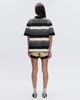 adidas Originals x ASOS adidas Originals x ASOS oversized knit polo shirt in khaki stripe-Green - 3