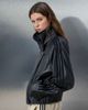 adidas Originals x ASOS adidas Originals x ASOS oversized leather jacket with funnel neck and rib detail in black - 3