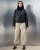 adidas Originals x ASOS adidas Originals x ASOS oversized leather jacket with funnel neck and rib detail in black - 4