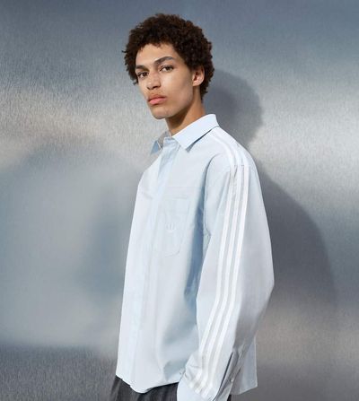 adidas Originals x ASOS adidas Originals x ASOS oversized shirt in blue