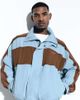 adidas Originals x ASOS adidas Originals x ASOS oversized track jacket in blue color block nylon - 1
