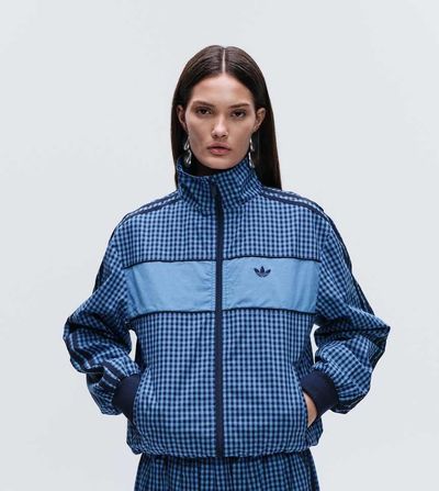 adidas Originals x ASOS adidas Originals x ASOS oversized track jacket in blue gingham