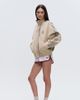 adidas Originals x ASOS adidas Originals x ASOS oversized track jacket with funnel neck in beige twill-Neutral - 1