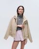 adidas Originals x ASOS adidas Originals x ASOS oversized track jacket with funnel neck in beige twill-Neutral - 2