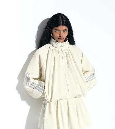 adidas Originals x ASOS adidas Originals x ASOS oversized track top in buttermilk-Yellow