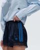 adidas Originals x ASOS adidas Originals x ASOS regular fit lace hem shorts in navy satin - 1