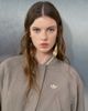 adidas Originals x ASOS adidas Originals x ASOS regular fit tailored bomber jacket with shoulder pads in beige heather-Gray - 4
