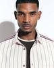 adidas Originals x ASOS adidas Originals x ASOS shirt in burgundy stripes-Neutral - 2