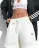 adidas Originals x ASOS adidas Originals x ASOS shorts with lace inserts in white - 1