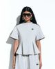 adidas Originals x ASOS adidas Originals x ASOS t-shirt with waist detail in gray sweatshirt fabric - 1
