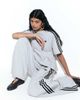 adidas Originals x ASOS adidas Originals x ASOS t-shirt with waist detail in gray sweatshirt fabric - 4