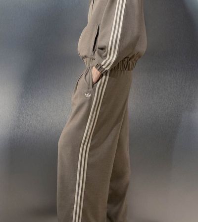 adidas Originals x ASOS adidas Originals x ASOS tailored track pants in beige heather-Gray