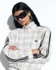 adidas Originals x ASOS adidas Originals x ASOS track jacket in cream plaid seersucker with shoulder pads-White - 1